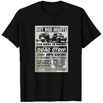 Discover Vintage Hot Rod Classic Drag Racing Poster #9 T Shirts