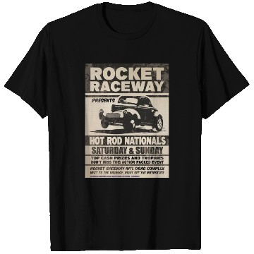 Discover Vintage Hot Rod Classic Drag Racing Poster T Shirts