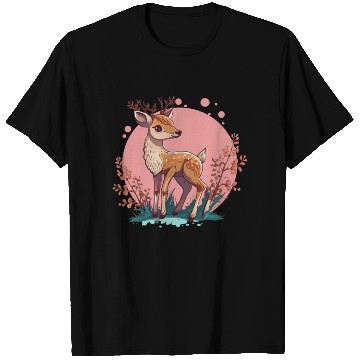 Discover Cute Cottagecore Deer Cute Floral Woodland Animal T Shirts