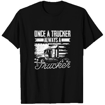Discover Truck Driver Us Flag Old Man Trucker T Shirts