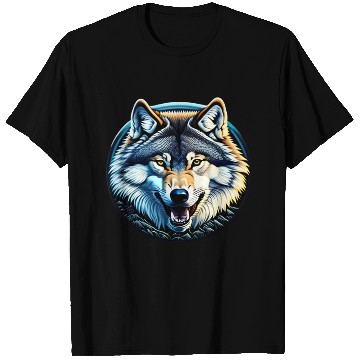 Discover A fierce wolf howling at the moon T Shirts