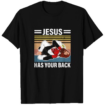Discover Je-sus Has Your Back Retro Apparel T Shirts