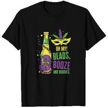 Discover Mardi Gras Carnival Mask Beer Beads Boobies T Shirts