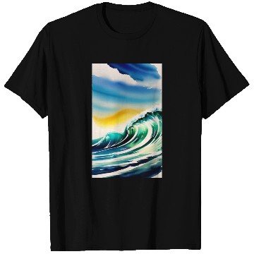 Discover Ocean Waves Painting Design T Shirts