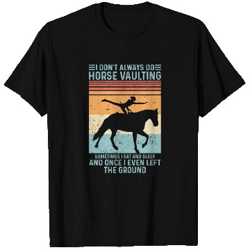 Discover Funny Equestrian Horse Vaulting Retro T Shirts