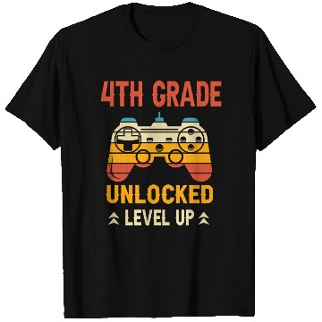 Discover 4th Grade Unlocked Level Up Video Gamer T Shirts