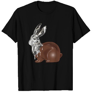 Discover Chocolate Easter bunny in a high-gloss chrome look T Shirts