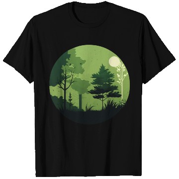 Discover Beautiful Green Nature Camping T Shirts