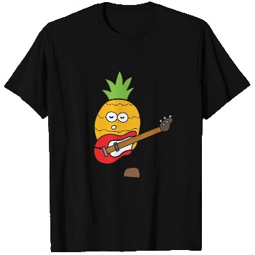 Discover Funny Pineapple Playing Guitar T Shirts