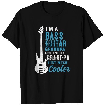 Discover Cool Fathers Day Design Bass Guitar Grandpa T Shirts
