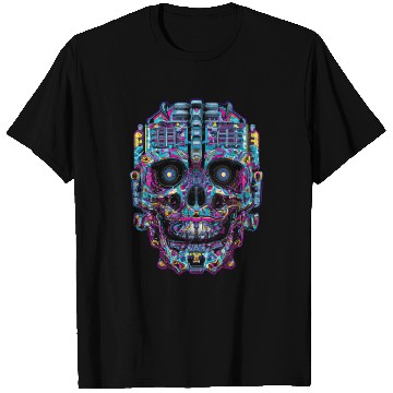 Discover Psychedelic Robot Skull T Shirts