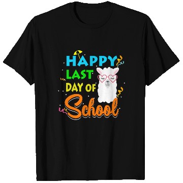 Discover Last Day Of School Alpaca Llama With Sunglasses T Shirts