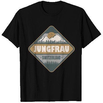 Discover Jungfrau Switzerland Vintage Hiking Design T Shirts
