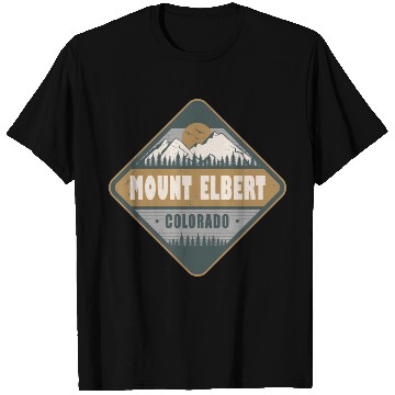 Discover Mount Elbert Colorado US Vintage Hiking Design T Shirts
