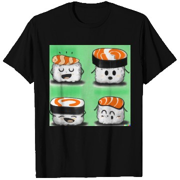 Discover Happy Cheerful Sushi I Love Sushi Design T Shirts