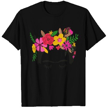 Discover Frida Kahlo Illustration Floral Boho Style Mexican T Shirts