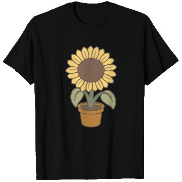 Discover Sunflower Pot Flower T Shirts