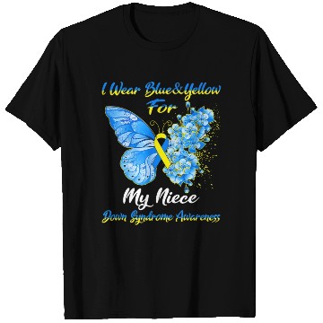 Discover Kids I Wear Blue Yellow For My Niece Down Syndrom T Shirts