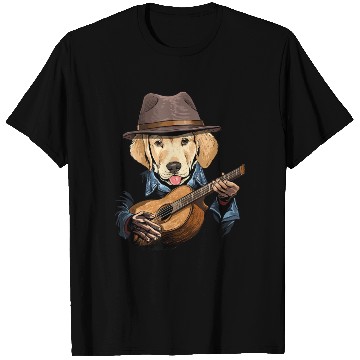 Discover Labrador Retriever Playing Guitar Dog Lover Guita T Shirts