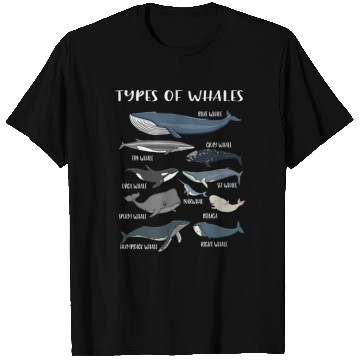 Discover Whale Types Of Whales Whale Lover T Shirts