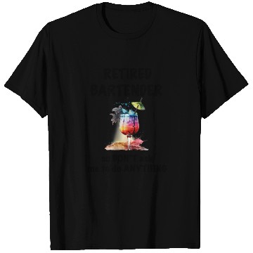 Discover Retired Bartender Vacation Tropical Cocktail T Shirts