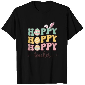 Discover Easter Teacher Bunny Happy Easter Egg Retro Girl T Shirts