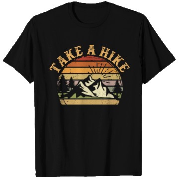 Discover Take A Hike Retro Hiker Outdoors Camping Nature T Shirts