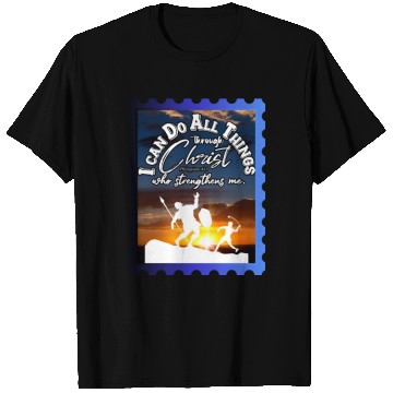Discover I Can Do All Things Through Christ.Bible, Sunset T Shirts