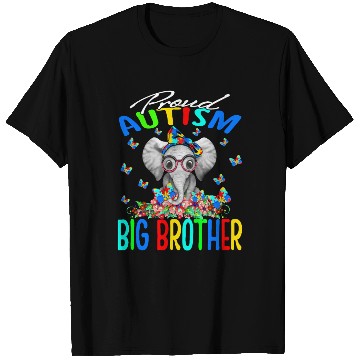 Discover Proud Autism Big Brother Elephant T Shirts