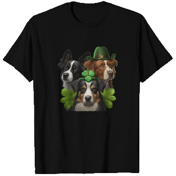 Discover st Patricks day shamrock and dogs T Shirts
