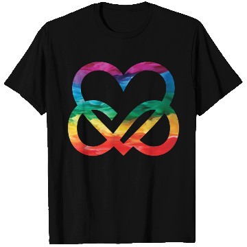 Discover Infinite Love Rainbow Heart LGBTQ Pride Heart T Shirts