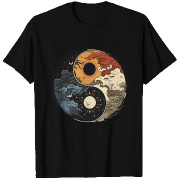 Discover Sun and moon yin yang T Shirts