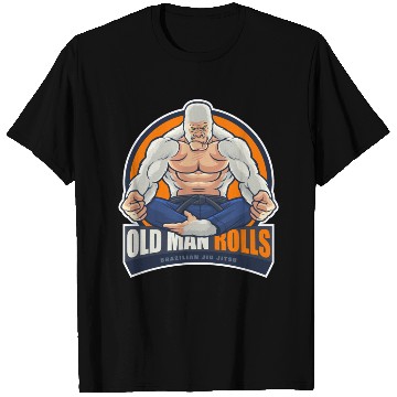 Discover Old Man Rolls Gorilla Jiu Jitsu Fighter T Shirts
