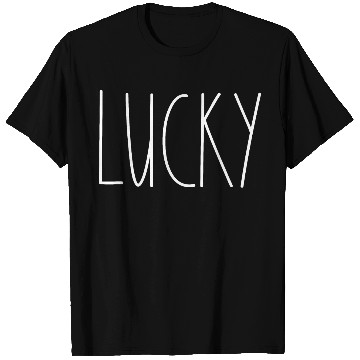 Discover Lucky White Rae Dunn Inspired Minimalist Decor T Shirts