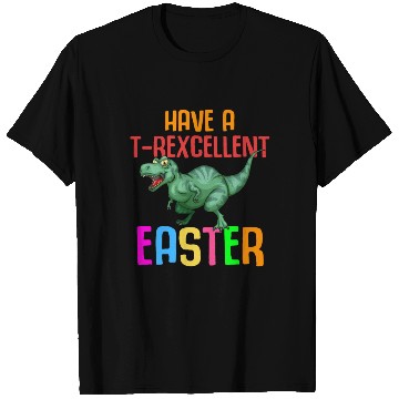 Discover Easter T-rex Dinosaur Rabbit Easter Bunny Holiday T Shirts