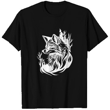 Discover Pretty Cute Tattoo Style Fox In The Forest T Shirts