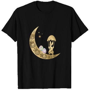 Discover Happy Easter | Golden Cute Bunny With Egg T Shirts
