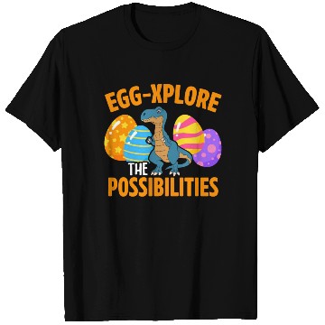 Discover Easter T-rex Dinosaur Rabbit Easter Bunny Holiday T Shirts