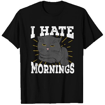 Discover I Hate Mornings Cat Long Sleeper Gift T Shirts