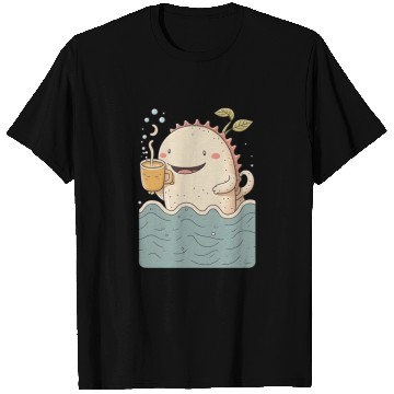 Discover Cute Axolotl & Coffee Kawaii Anime Axolotls T Shirts