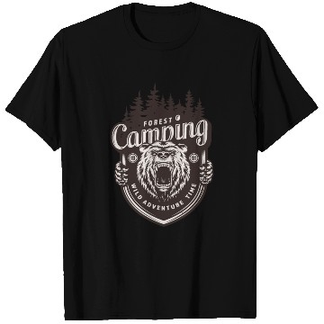 Discover FOREST CAMPING WILD ADVENTURE TIME T Shirts
