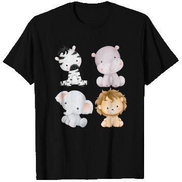 Discover Baby Zebra, Hippo, Elephant, Lion T Shirts