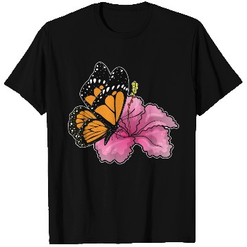 Discover Butterfly Hibiscus Flower T Shirts