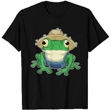 Discover Frog Farmer Hat T Shirts