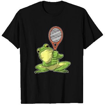 Discover Frog At Tennis With Tennis Racket T Shirts