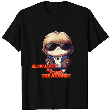 Discover Cool Sloth "Slow down and enjoy the journey" T Shirts