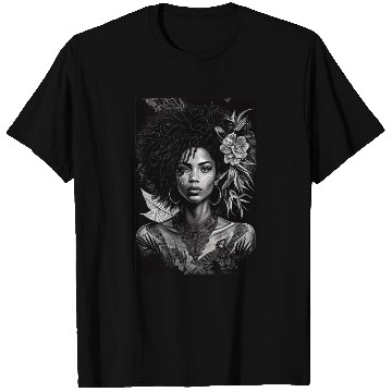 Discover Black-and-White Afrocentric Art T Shirts