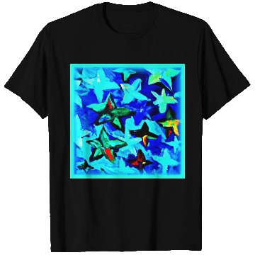 Discover Blue Starry Night Sky Painting. Buy Now T Shirts