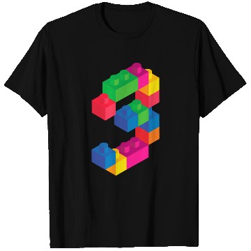 Discover Cute Block Building 3rd Birthday Gift 3 Year Old T Shirts