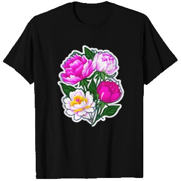 Discover Peony Flower Art T Shirts
